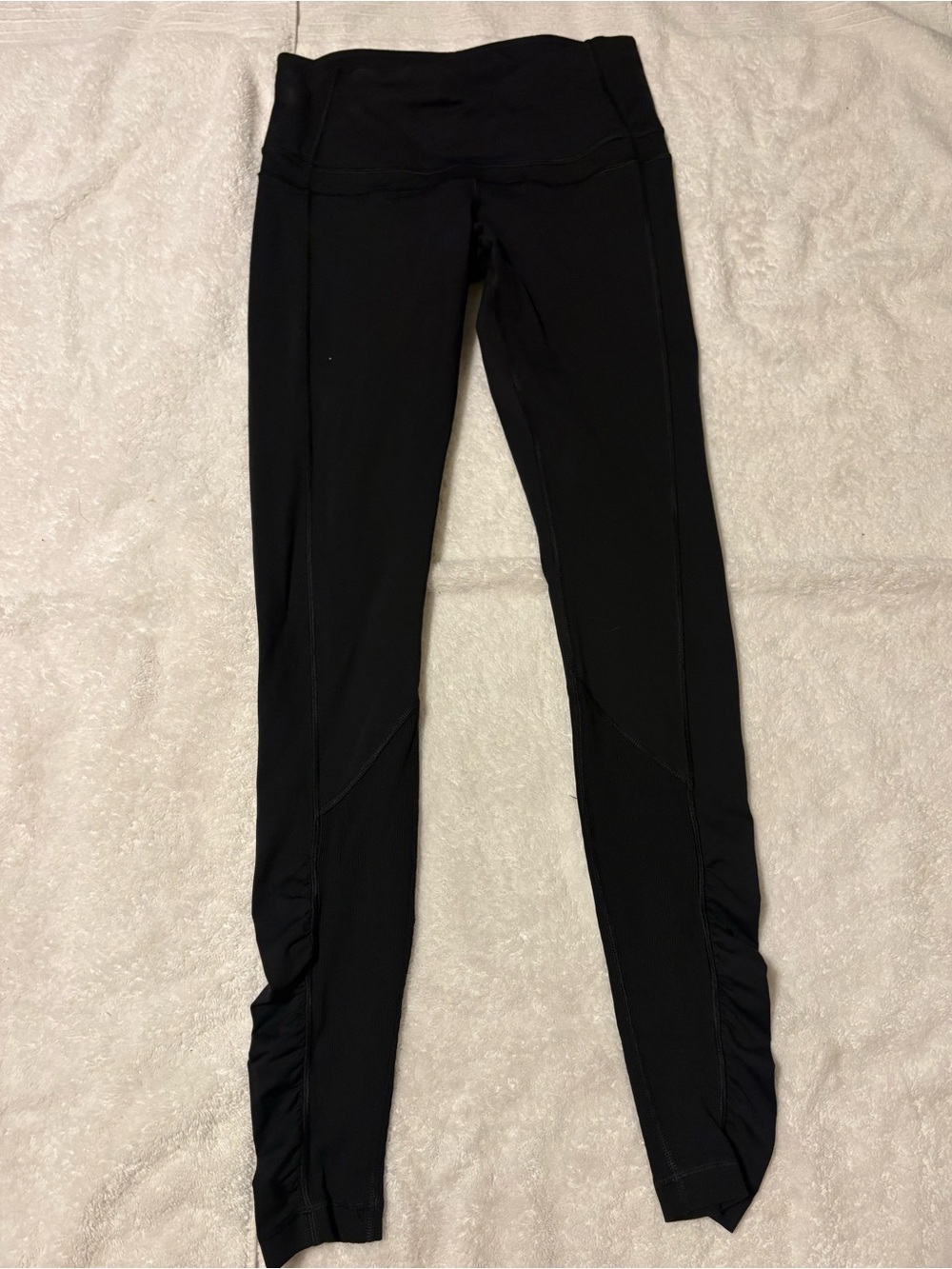 lululemon athletica Black Leggings with Ruched Ankles